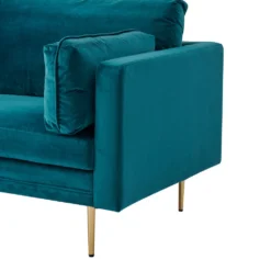 Pelham Teal Blue Velvet Fabric Sofa 21 Pelham Teal Blue Velvet Fabric Sofa -Best Furniture Shop 0084