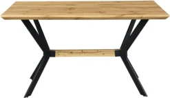 Granby Wotan Oak Effect 140cm Dining Table With Geometric Metal Legs -Best Furniture Shop 71HNpIY9UzL. AC SL1500