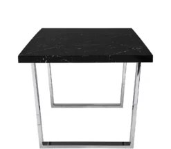 BIASCA 6-Seater High Gloss Marble Effect Dining Table With Silver Chrome Legs Black -Best Furniture Shop 71YRqC8Jq7L. AC SL1500