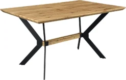 Granby Wotan Oak Effect 140cm Dining Table With Geometric Metal Legs -Best Furniture Shop 71ju3OPwPGL. AC SL1500