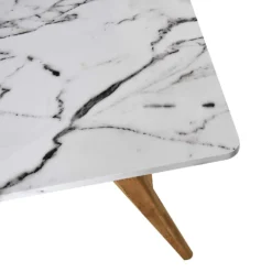 ASCONA White Marble Effect 6-Seater Dining Table With Solid Oak Legs -Best Furniture Shop 71wugQyVbOL. SL1500