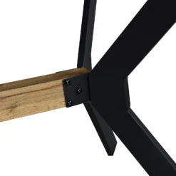 Granby Wotan Oak Effect 140cm Dining Table With Geometric Metal Legs -Best Furniture Shop 81AZiso5 2L. AC SL1500