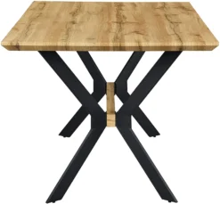 Granby Wotan Oak Effect 140cm Dining Table With Geometric Metal Legs -Best Furniture Shop 81Pa2K9fCrL. AC SL1500