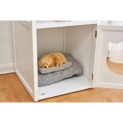 BASTET Wooden Cat Cave Bedside Cabinet Litter Box Cat House Nightstand White -Best Furniture Shop 81UIIrtY1LL. AC SL1500