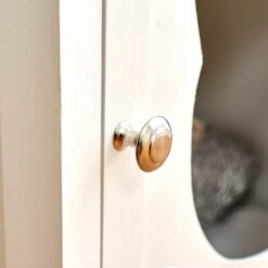 BASTET Wooden Cat Cave Bedside Cabinet Litter Box Cat House Nightstand White -Best Furniture Shop 81WgPzwJabL. AC SL1500