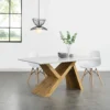 Orillia Oak Effect 160 Cm Dining Tablewith White Top