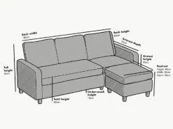 Campbell 3 Seater Sofa With Reversible Chaise In Beige Woven Fabric -Best Furniture Shop 81qRCxLxd1L. AC SL1500 178544dd c980 47da aff7 a77e01bf97e4