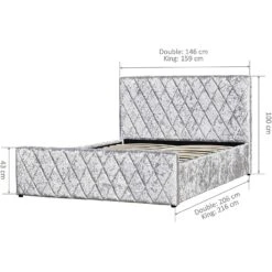 Cherry Tree Furniture HAYDEN Crushed Velvet Side Lift Storage Ottoman Upholstered Bed Frame Silver -Best Furniture Shop 910 q0CwhPL. AC SL1500 ae0973af 925d 4541 bb29 3c5ba3b847ce