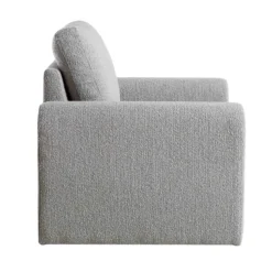 Hampstead Grey Boucle Curved Armchair -Best Furniture Shop ACH 2161 GREY BOUCLE WB3