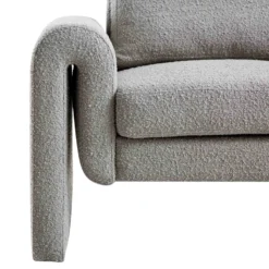 Hampstead Grey Boucle Curved Armchair -Best Furniture Shop ACH 2161 GREY BOUCLE detail1