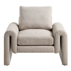 Hampstead Taupe Boucle Curved Armchair 15 Hampstead Taupe Boucle Curved Armchair -Best Furniture Shop ACH 2161 TAUPE BOUCLE WB2
