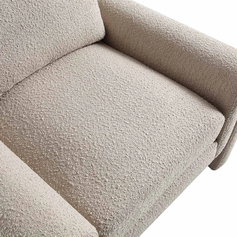 Hampstead Taupe Boucle Curved Armchair 9 Hampstead Taupe Boucle Curved Armchair - Image 9