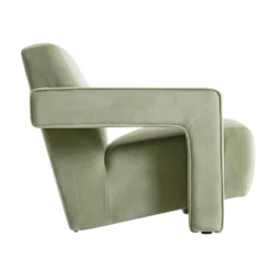 Brompton Sculptural Armchair, Lichen Velvet -Best Furniture Shop ACH 2173 LICHEN VEL WB3