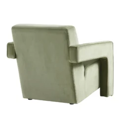 Brompton Sculptural Armchair, Lichen Velvet -Best Furniture Shop ACH 2173 LICHEN VEL WB4