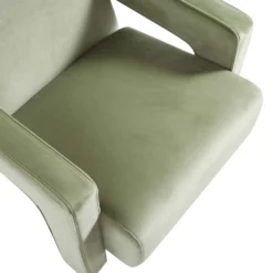 Brompton Sculptural Armchair, Lichen Velvet -Best Furniture Shop ACH 2173 LICHEN VEL detail1