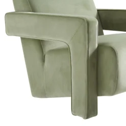 Brompton Sculptural Armchair, Lichen Velvet -Best Furniture Shop ACH 2173 LICHEN VEL detail2