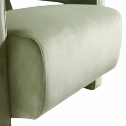Brompton Sculptural Armchair, Lichen Velvet -Best Furniture Shop ACH 2173 LICHEN VEL detail4