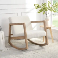 Fyne Ecru Boucle Rocking Armchair