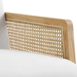 Fyne Beige Fabric Natural Frame Rattan Armchair -Best Furniture Shop ACH 608 BEIGEFAB NAT detail3
