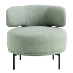 Penn Sage Green Boucle Wing Back Accent Chair -Best Furniture Shop ACH 750 GREEN BOUCLE WB1