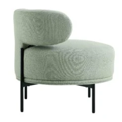 Penn Sage Green Boucle Wing Back Accent Chair -Best Furniture Shop ACH 750 GREEN BOUCLE WB3