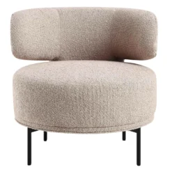 Penn Taupe Boucle Wing Back Accent Chair -Best Furniture Shop ACH 750 TAUPE BOUCLE WB1