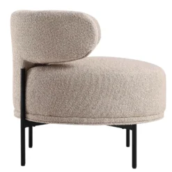 Penn Taupe Boucle Wing Back Accent Chair -Best Furniture Shop ACH 750 TAUPE BOUCLE WB4