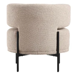 Penn Taupe Boucle Wing Back Accent Chair -Best Furniture Shop ACH 750 TAUPE BOUCLE WB6