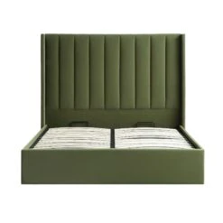 Wilton Moss Green Velvet Ottoman Storage Bed 20 Wilton Moss Green Velvet Ottoman Storage Bed -Best Furniture Shop AH 017 MOSS VEL WB1