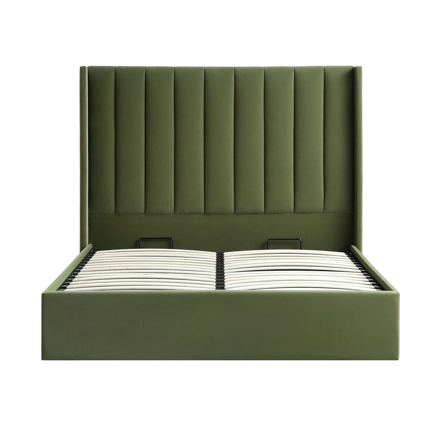 Wilton Moss Green Velvet Ottoman Storage Bed 5 Wilton Moss Green Velvet Ottoman Storage Bed - Image 5