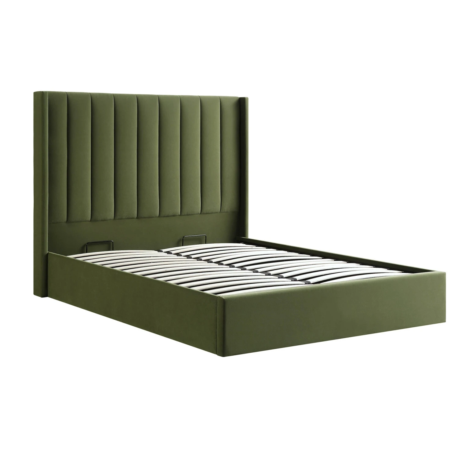 Wilton Moss Green Velvet Ottoman Storage Bed 7 Wilton Moss Green Velvet Ottoman Storage Bed - Image 7