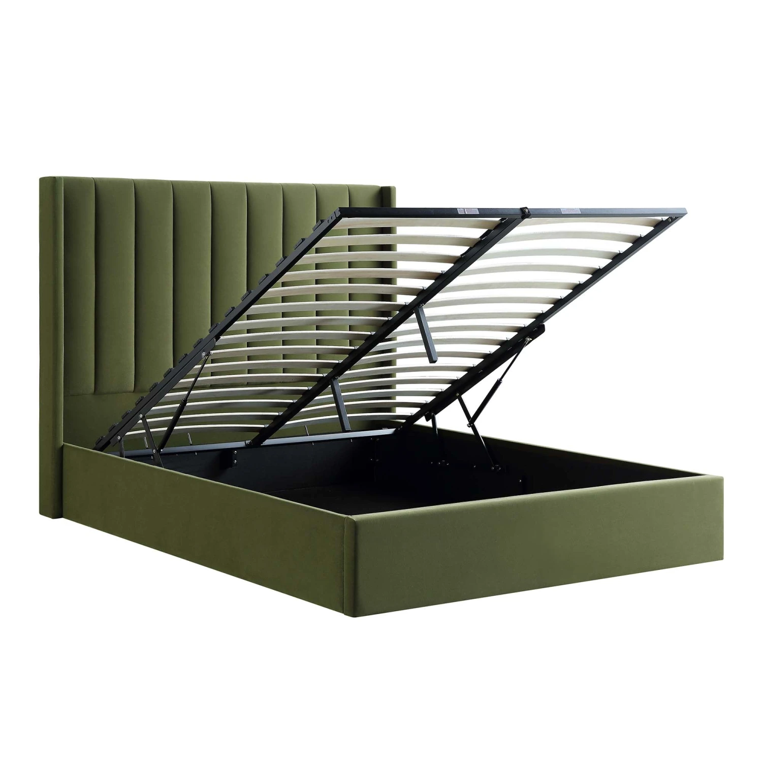 Wilton Moss Green Velvet Ottoman Storage Bed 8 Wilton Moss Green Velvet Ottoman Storage Bed - Image 8