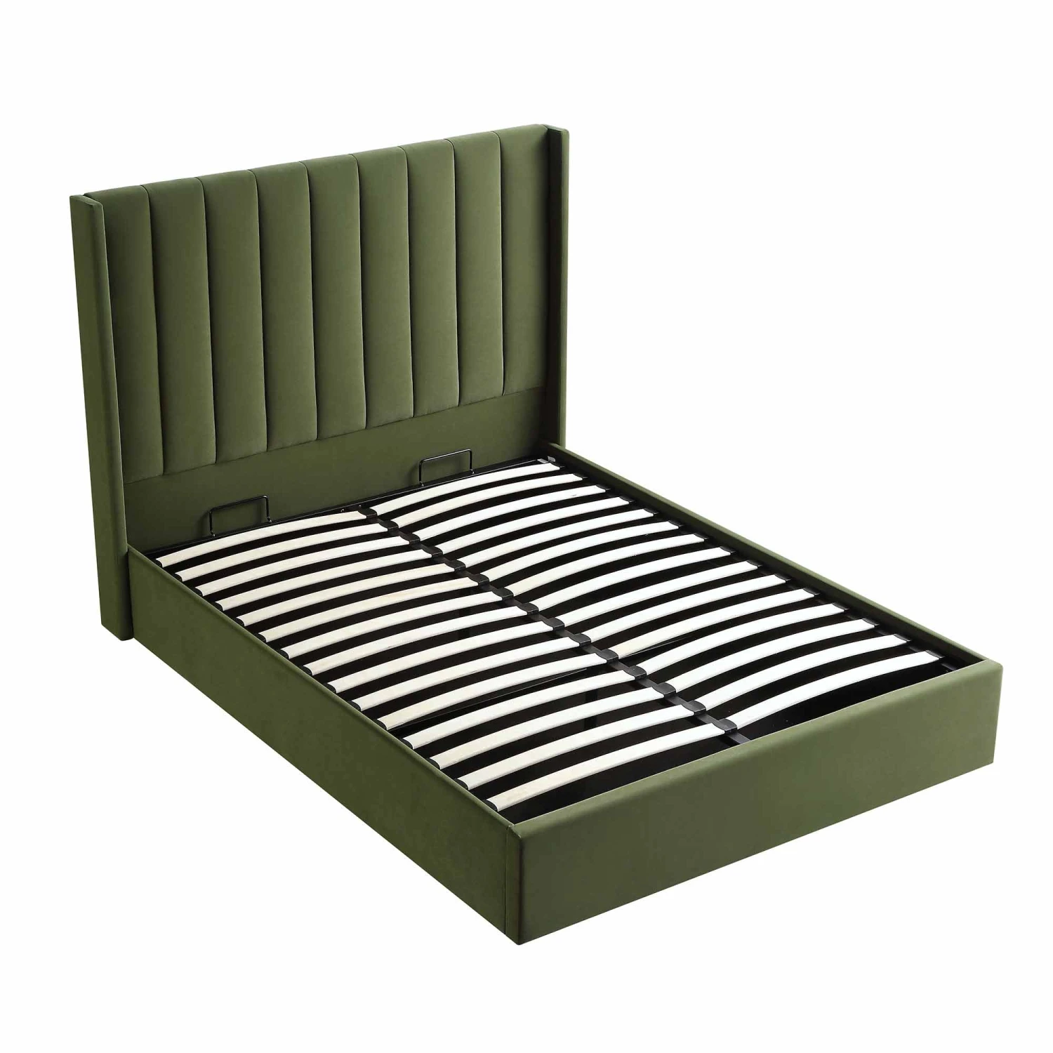 Wilton Moss Green Velvet Ottoman Storage Bed 9 Wilton Moss Green Velvet Ottoman Storage Bed - Image 9