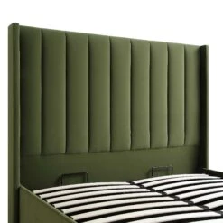 Wilton Moss Green Velvet Ottoman Storage Bed 25 Wilton Moss Green Velvet Ottoman Storage Bed -Best Furniture Shop AH 017 MOSS VEL detail1