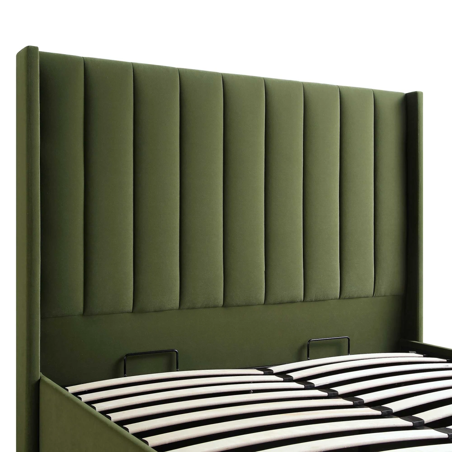 Wilton Moss Green Velvet Ottoman Storage Bed 10 Wilton Moss Green Velvet Ottoman Storage Bed - Image 10