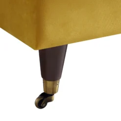 Brigette Mustard Velvet Armchair With Antique Brass Castor Legs 20 Brigette Mustard Velvet Armchair With Antique Brass Castor Legs -Best Furniture Shop AYSF 010 MUSTARD VEL 1ST detail4