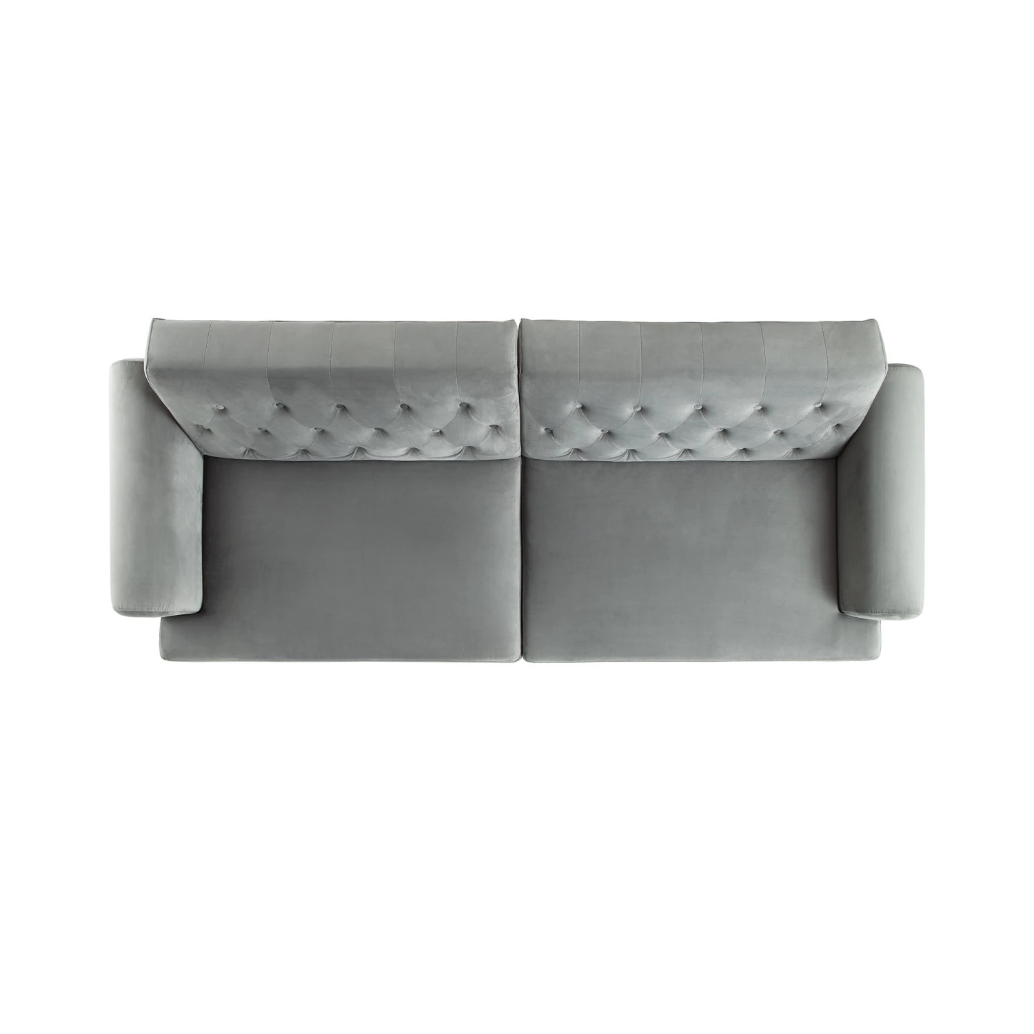 Hanney 3-Seater Chesterfield Sofabed In Grey Velvet 11 Hanney 3-Seater Chesterfield Sofabed In Grey Velvet - Image 11