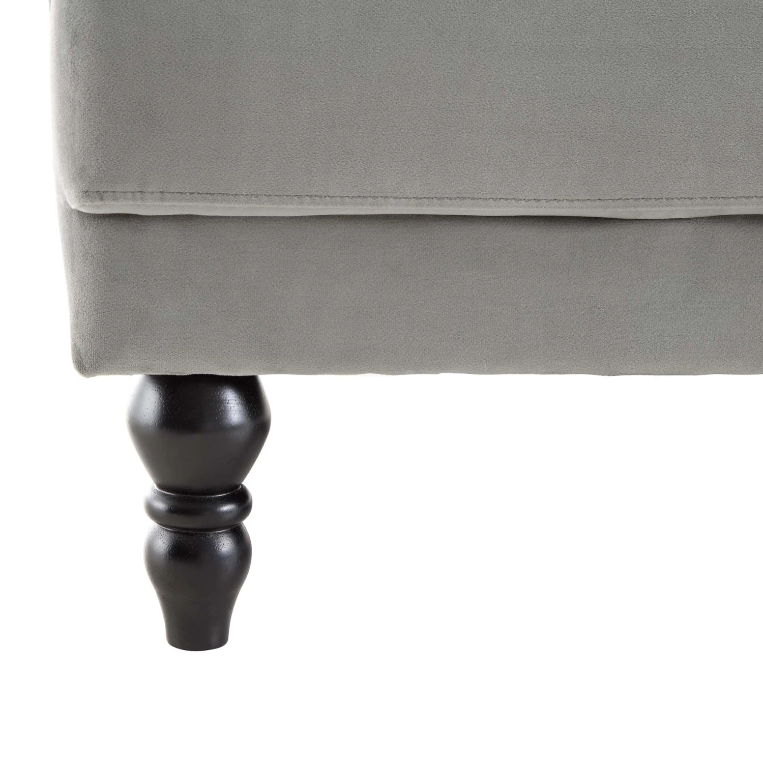 Hanney 3-Seater Chesterfield Sofabed In Grey Velvet 17 Hanney 3-Seater Chesterfield Sofabed In Grey Velvet - Image 17