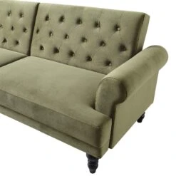Hanney 3-Seater Chesterfield Sofabed In Moss Green Velvet -Best Furniture Shop AYSF 011 MOSSGREEN VEL detail1