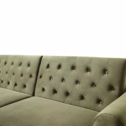 Hanney 3-Seater Chesterfield Sofabed In Moss Green Velvet -Best Furniture Shop AYSF 011 MOSSGREEN VEL detail2
