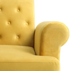 Hanney 3-Seater Chesterfield Sofabed In Mustard Yellow Velvet -Best Furniture Shop AYSF 011 MUSTARD VEL detail3