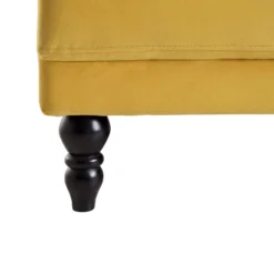 Hanney 3-Seater Chesterfield Sofabed In Mustard Yellow Velvet -Best Furniture Shop AYSF 011 MUSTARD VEL detail4