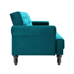 Hanney 3-Seater Chesterfield Sofabed In Teal Velvet -Best Furniture Shop AYSF 011 TEAL VEL WB6