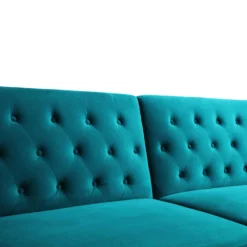 Hanney 3-Seater Chesterfield Sofabed In Teal Velvet -Best Furniture Shop AYSF 011 TEAL VEL detail2