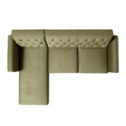 Hanney Chesterfield Chaise Sofabed In Moss Green Velvet 27 Hanney Chesterfield Chaise Sofabed In Moss Green Velvet -Best Furniture Shop AYSF 012 MOSSGREEN VEL WB8