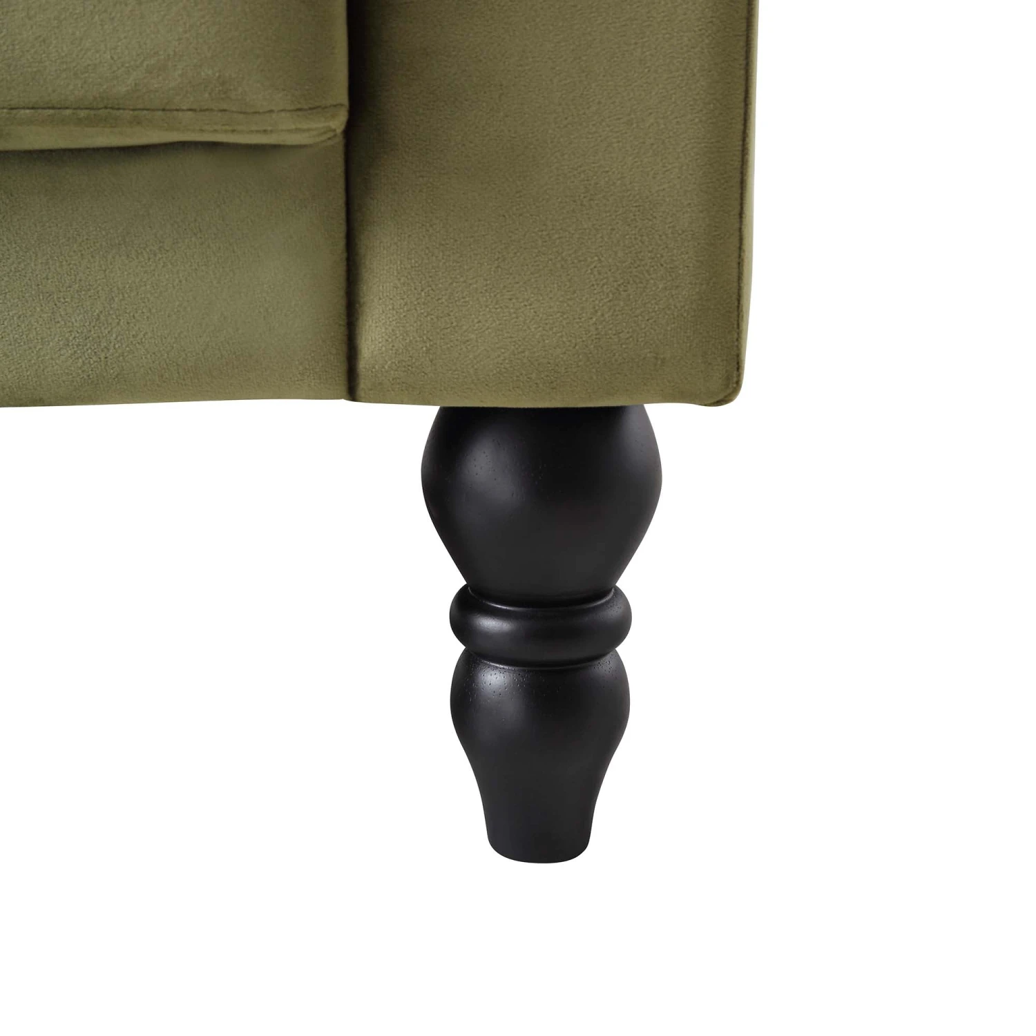 Hanney Chesterfield Chaise Sofabed In Moss Green Velvet 17 Hanney Chesterfield Chaise Sofabed In Moss Green Velvet - Image 17