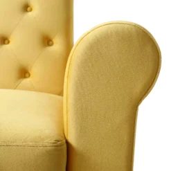 Hanney Chesterfield Chaise Sofabed In Mustard Yellow Velvet -Best Furniture Shop AYSF 012 MUSTARD VEL detail2