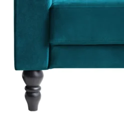 Hanney Chesterfield Chaise Sofabed In Teal Velvet -Best Furniture Shop AYSF 012 TEAL VEL detail4