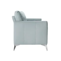 Noak 2-Seater Grey Faux Leather Sofa With Chrome Legs 18 Noak 2-Seater Grey Faux Leather Sofa With Chrome Legs -Best Furniture Shop AYSF 014 GREY PU 2ST WB3