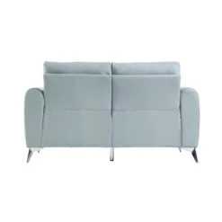 Noak 2-Seater Grey Faux Leather Sofa With Chrome Legs 21 Noak 2-Seater Grey Faux Leather Sofa With Chrome Legs -Best Furniture Shop AYSF 014 GREY PU 2ST WB6